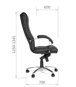 Офисное кресло CHAIRMAN 480 Экокожа премиум черная в Биробиджане - предосмотр 2